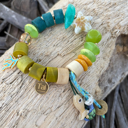 Pulsera Acuario verde style 2( Disponible solo con una pequeña variacion en diseño)