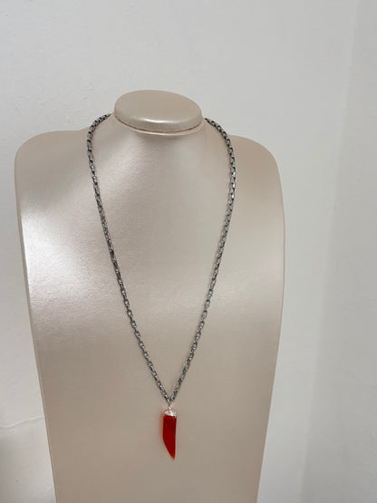 Agatha horn men necklace