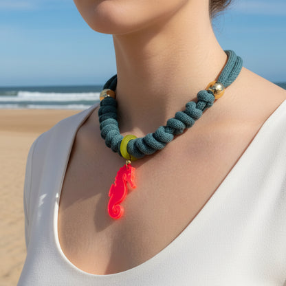 Collar Bahia encantada- # 5 ☀️5 collares en 1☀️charms removibles🐟puedes mojarlo