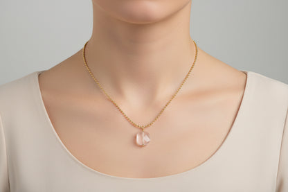 5 gemstone charms 2 necklaces silver/ gold