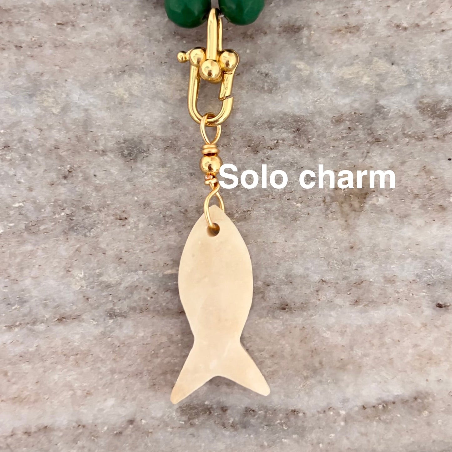 Collar con charms intercambiables en jade(multiples opciones al vestir)