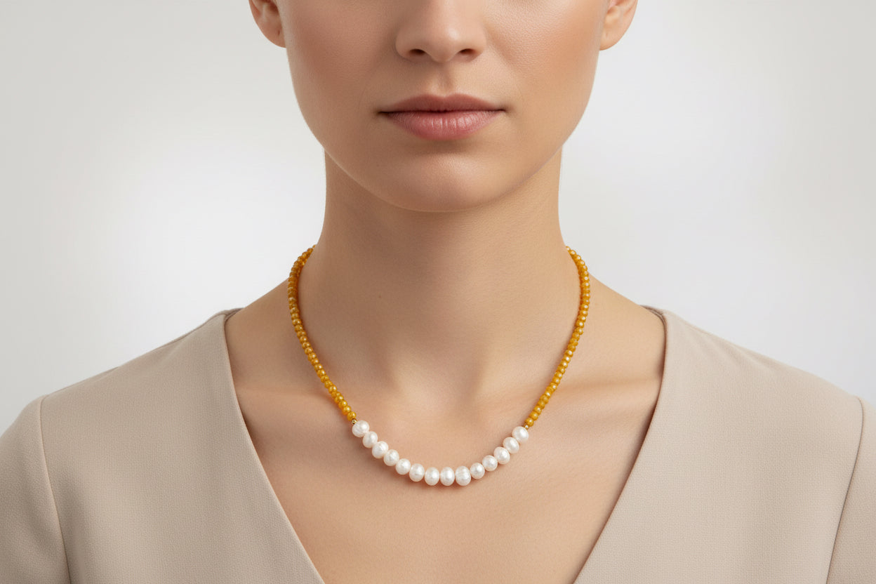 Fresh water pearl necklaces