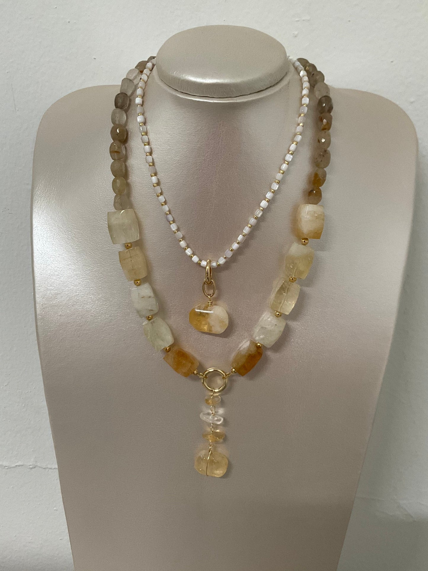 Citrine necklace or bracelet (Set of 2)