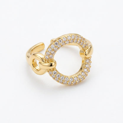 Circle pave ring