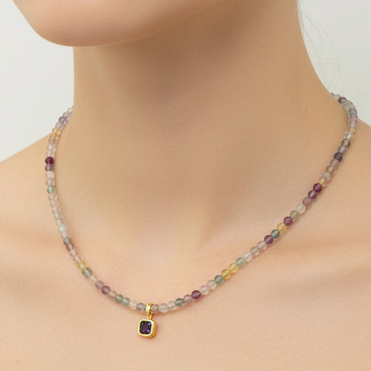 Collar multicolor( fluorite)