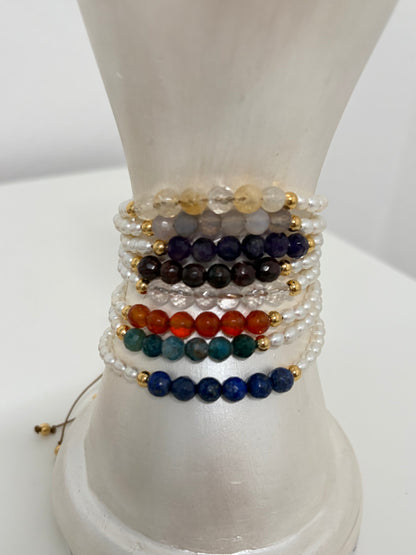 Pulsera Pure Balance – Perlas & Smoky Quartz