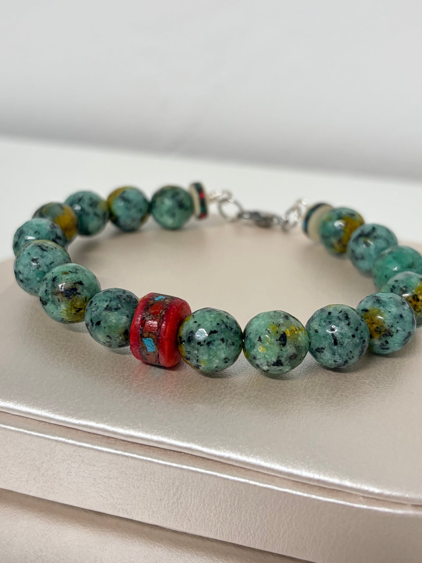 Pulsera en agata y tibetana