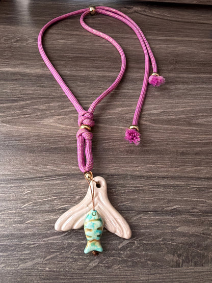 Collar ajustable Horizonte costero(usalo corto o largo)colita