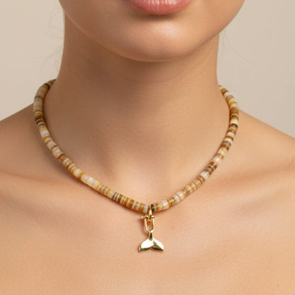 Collar marea dorada  ( 3 charms intercambiables)