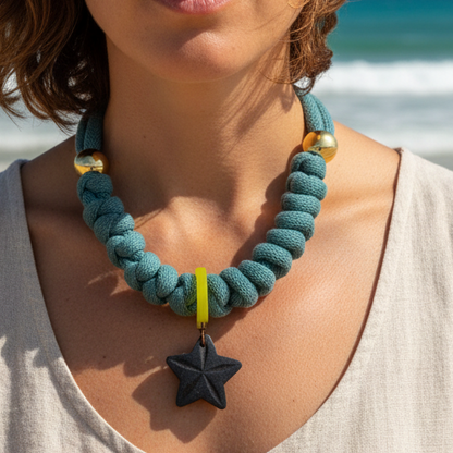 Collar Bahia encantada- # 5 ☀️5 collares en 1☀️charms removibles🐟puedes mojarlo
