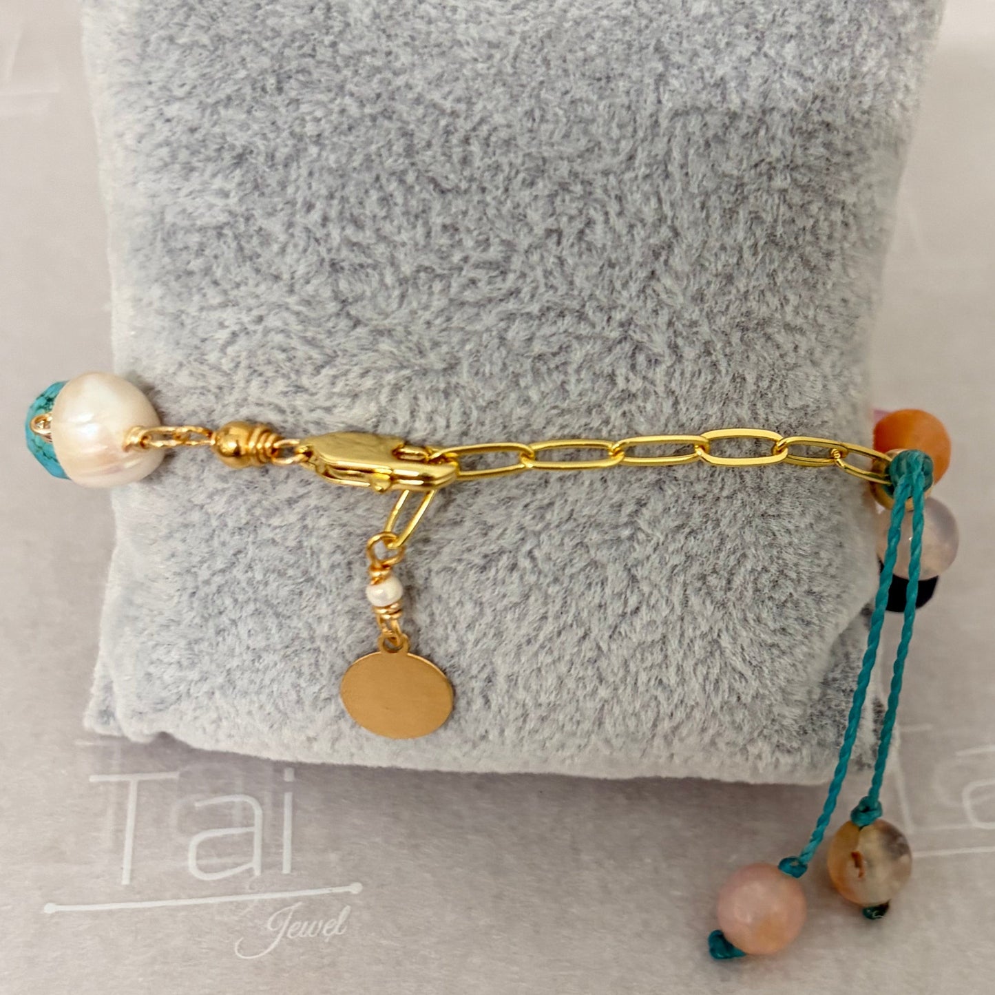 Pulsera en ágata y lapis lazuli