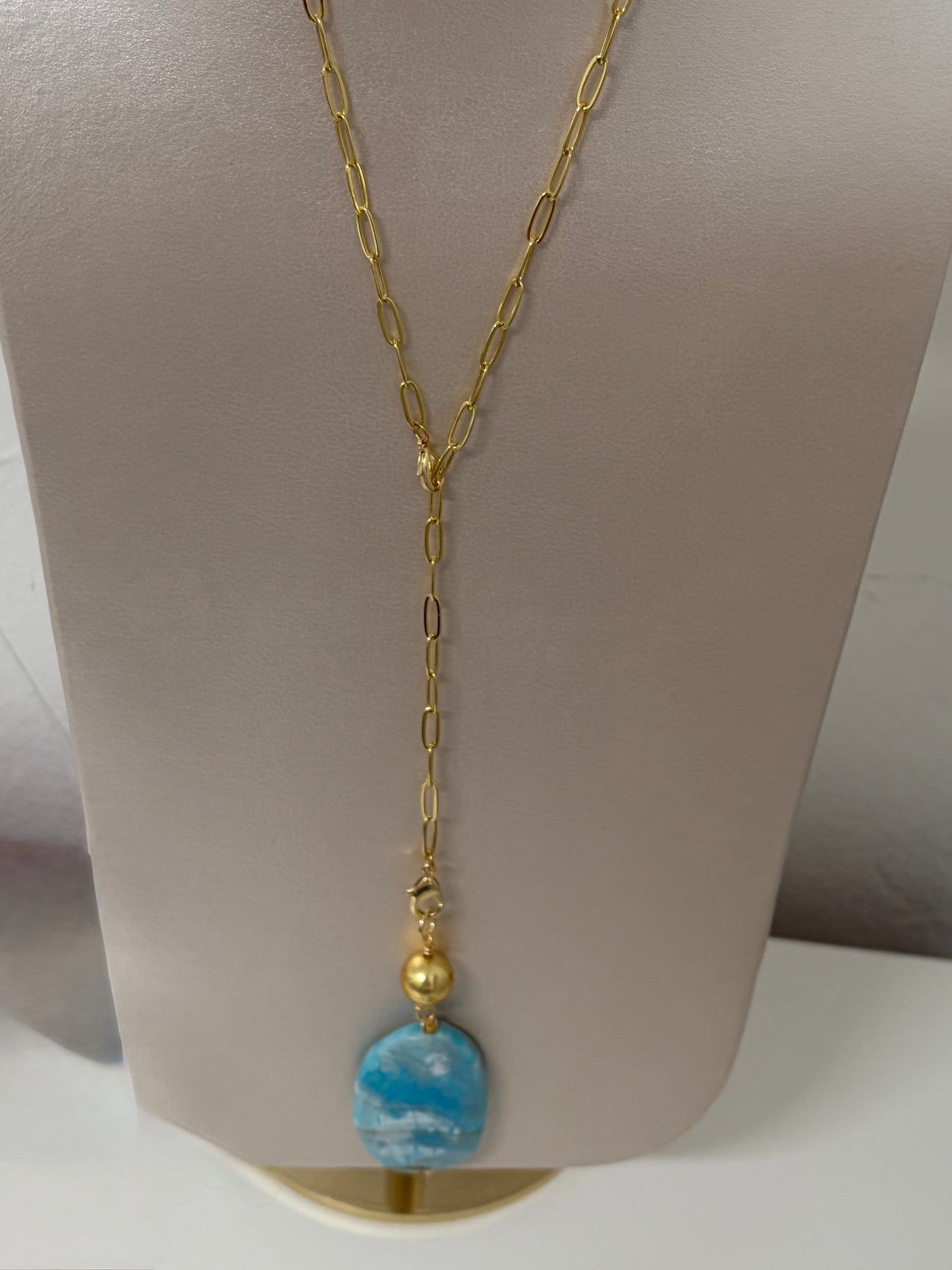 Collar largo con charms intercambiables