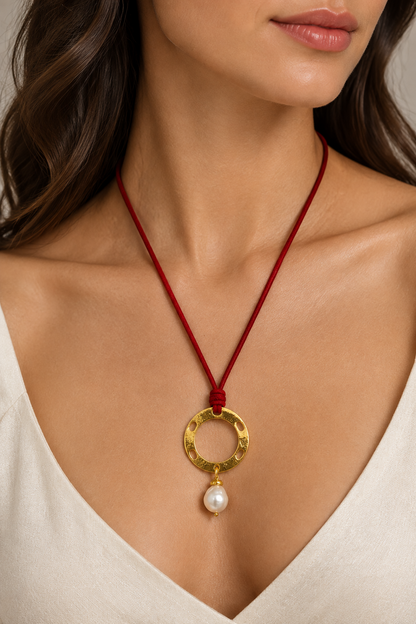 Collar ajustable Sol de Savanna vino #2