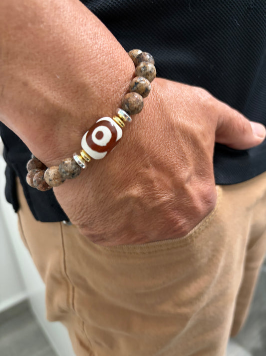 Pulsera en agata tibetana