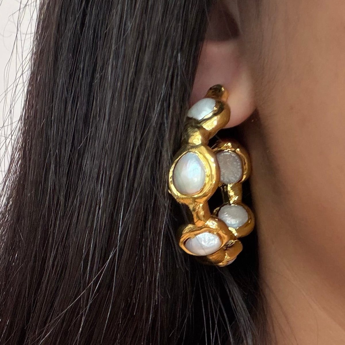 Perla de agua dulce 18k plated