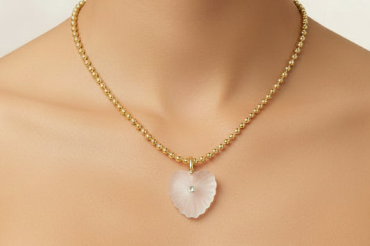 Luz del Corazon a Quartz Collection (Cuarzo Rosado y cadena)