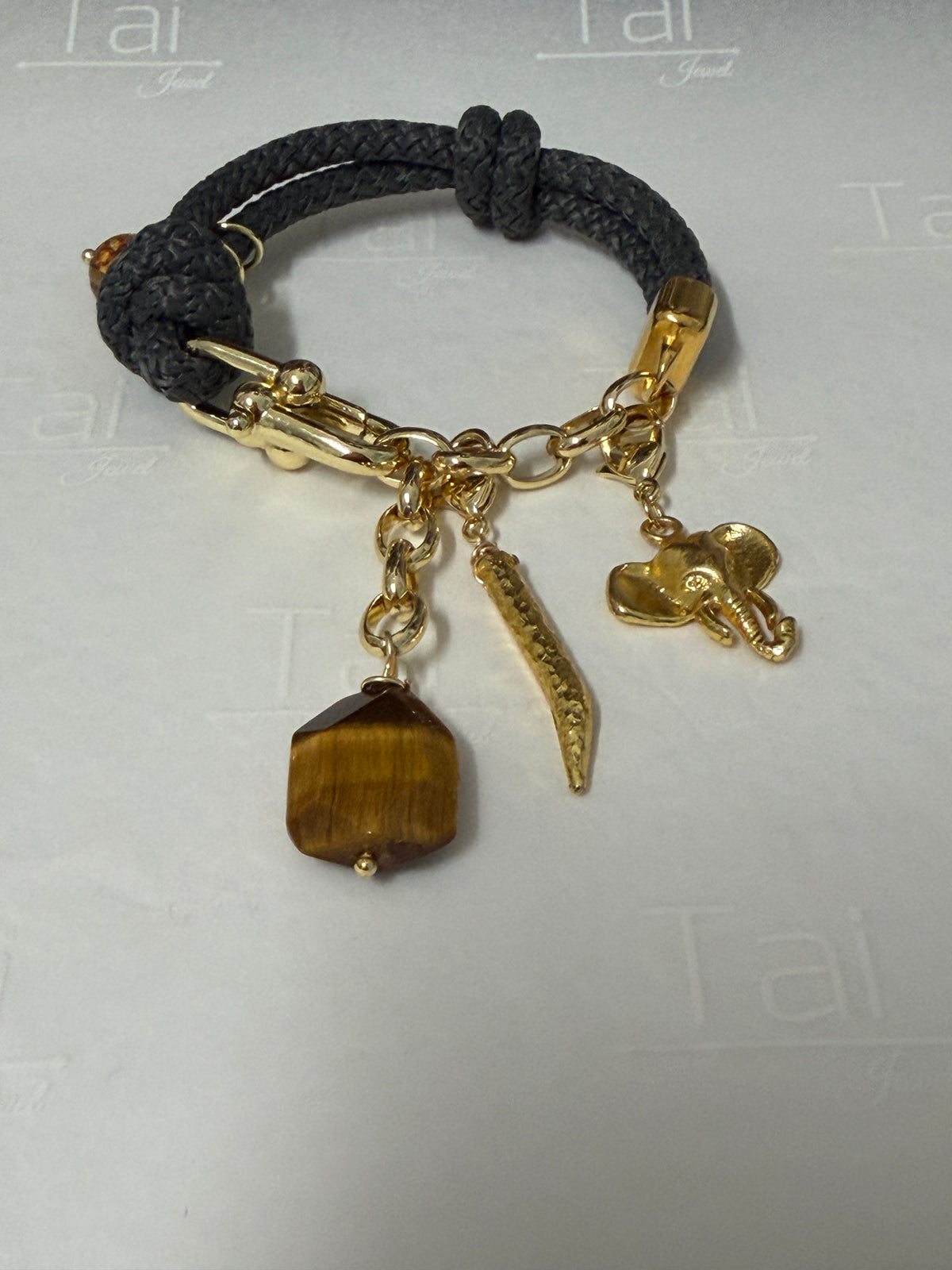 Pulsera Golden Safari # 5 Gris - Safari Collection