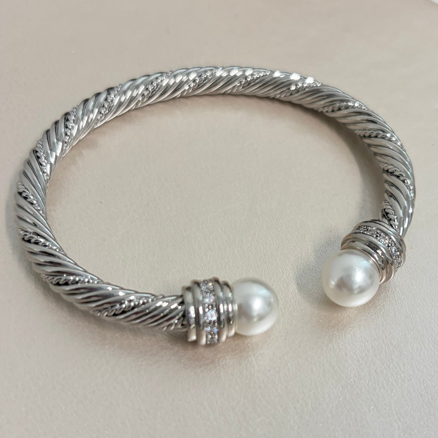 Reflejo de perla plateado(rhodium)
