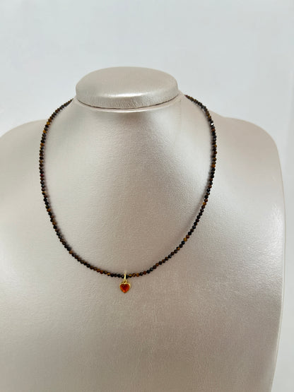 2mm different color heart necklace