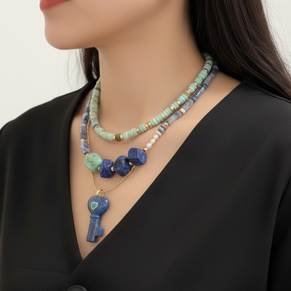 Amazonite and lapis lazuli collection