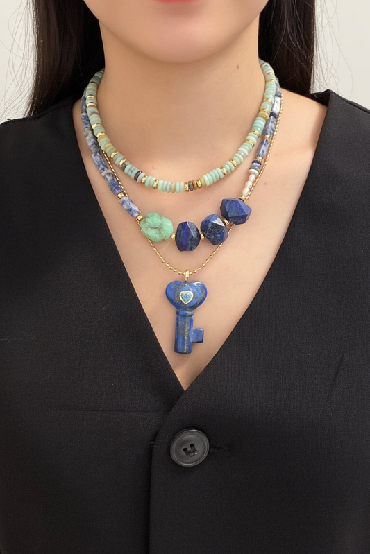 Amazonite and lapis lazuli collection