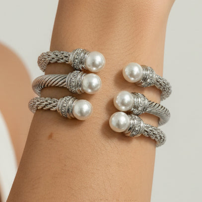 Reflejo de perla plateado(rhodium)