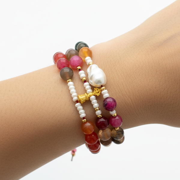 Trio de pulseras ajustables