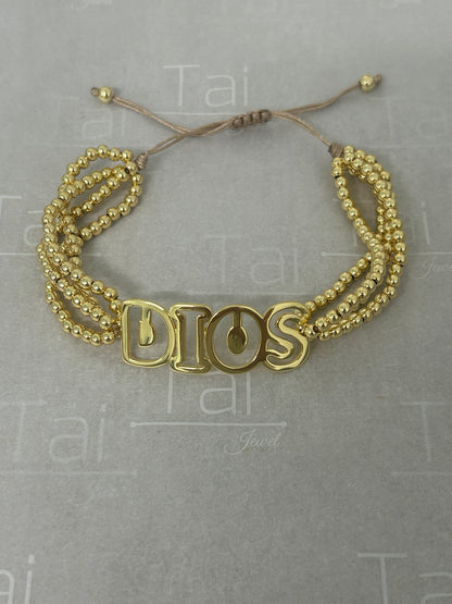Amor/Fe/Dios gold bracelet