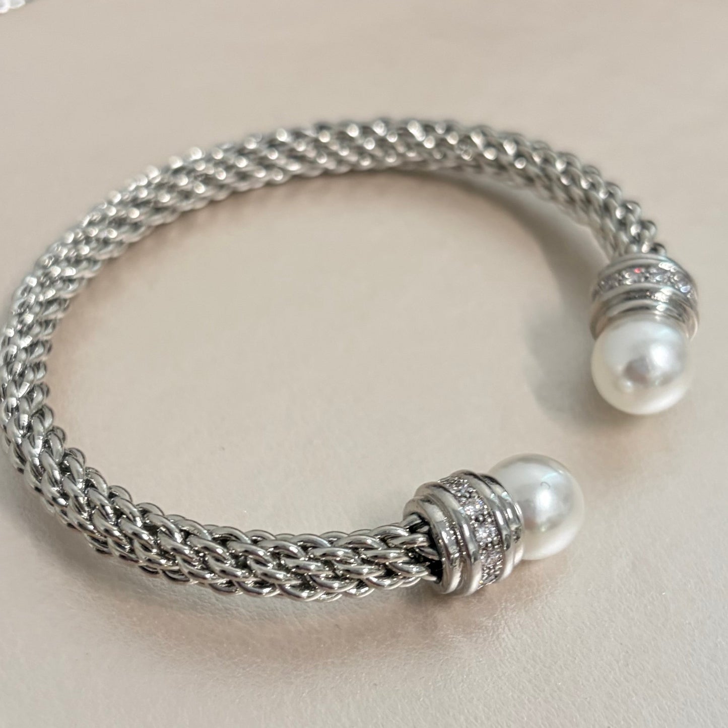 Reflejo de perla plateado(rhodium)