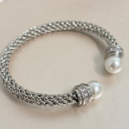 Reflejo de perla plateado(rhodium)
