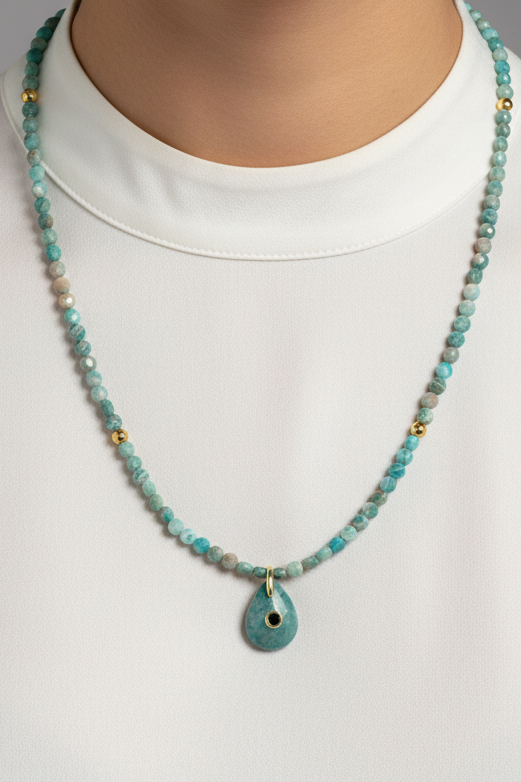 Collar en amazonita