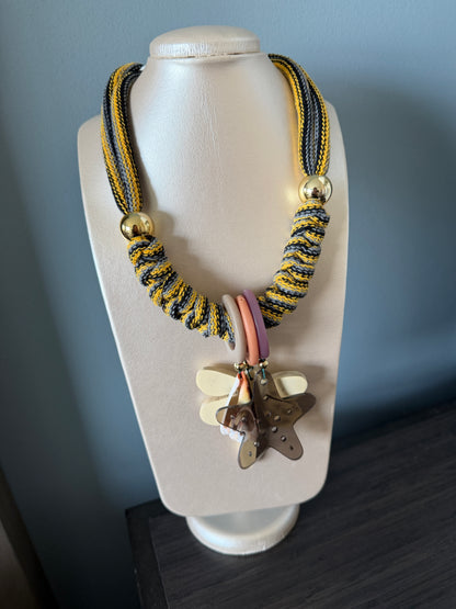 Collar Bahia encantada- #23☀️5 collares en 1☀️charms removible🐟puedes mojarlo