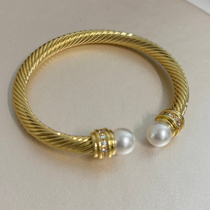 Reflejo de perla dorado (18k plated)