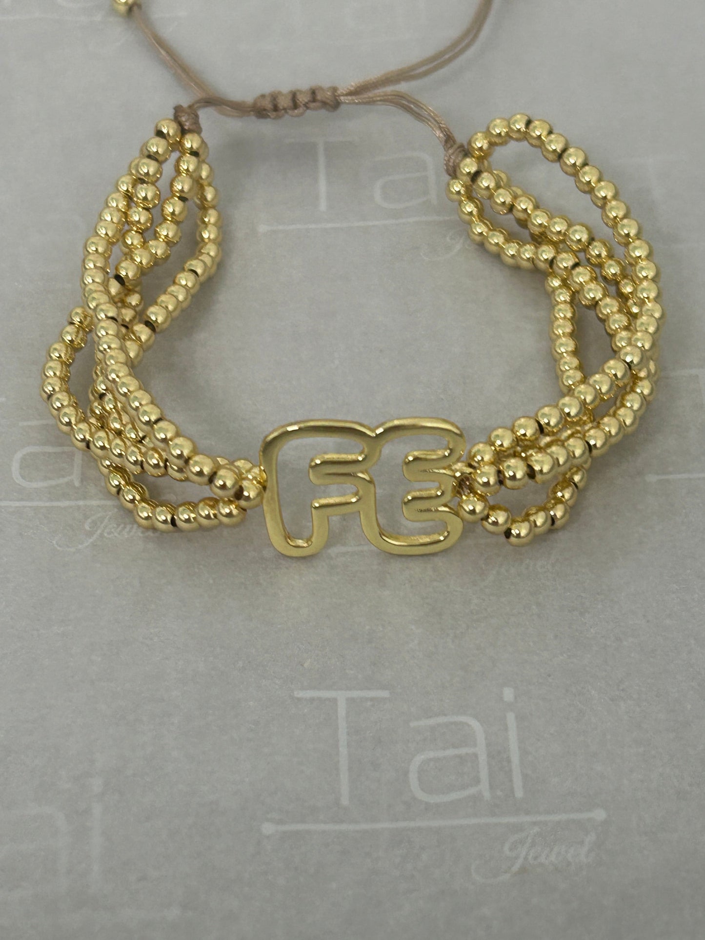 Amor/Fe/Dios gold bracelet