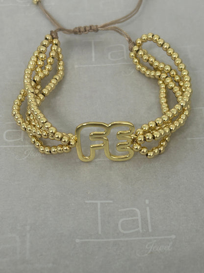 Amor/Fe/Dios gold bracelet