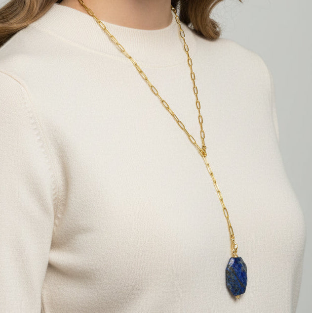 Collar largo con charms intercambiables