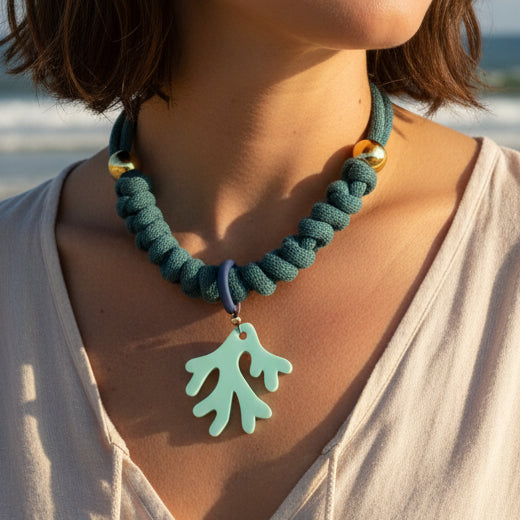Collar Bahia encantada- # 5 ☀️5 collares en 1☀️charms removibles🐟puedes mojarlo