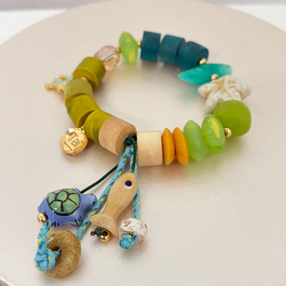 Pulsera Acuario verde style 2( Disponible solo con una pequeña variacion en diseño)