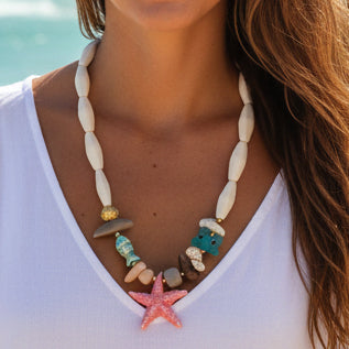 Collar sirena coral
