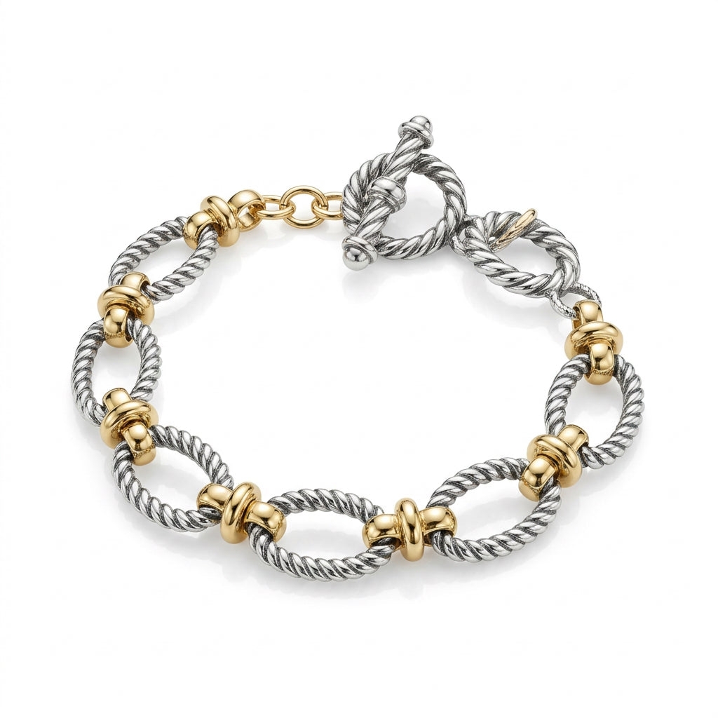 Pulsera Duo Dorado ( para combinar con todo)