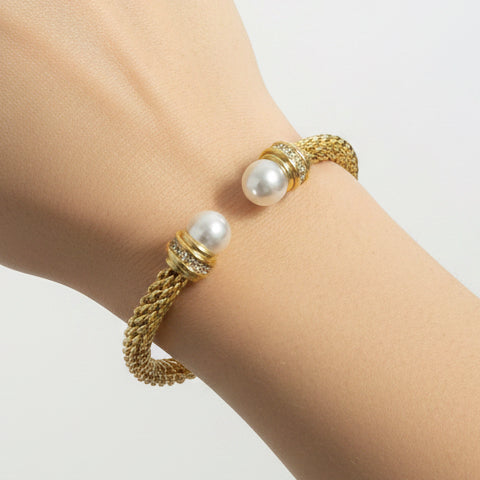 Reflejo de perla dorado (18k plated)