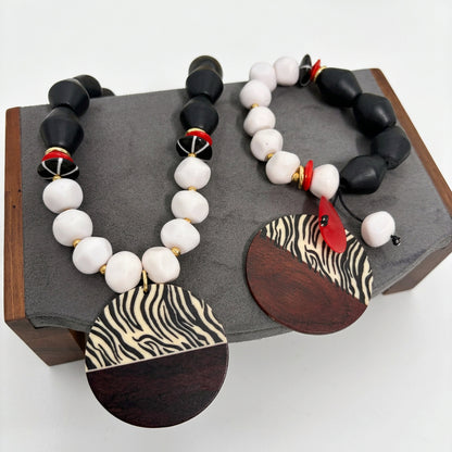 Cebra collar/ pulsera Safari Collection