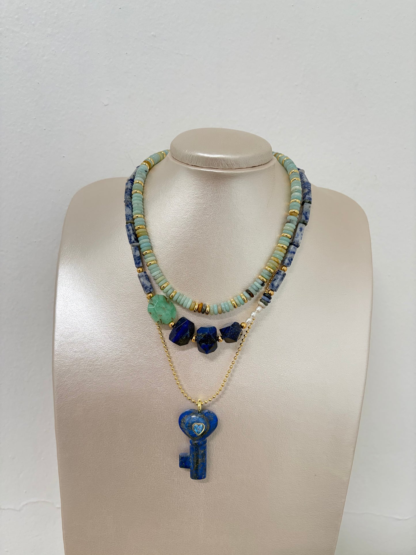 Amazonite and lapis lazuli collection