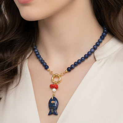Collar pez Lapis Lazuli