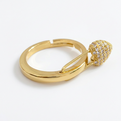 Sortija con pin en zirconia