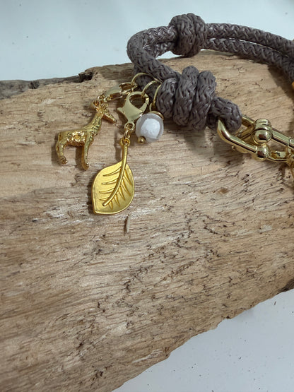 Pulsera Golden Safari # 6 Taupe - Safari Collection