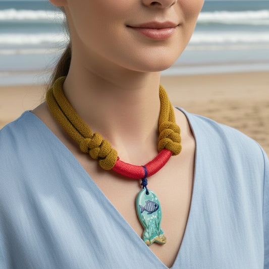 La marina  by Tai style #5 collar en hilo