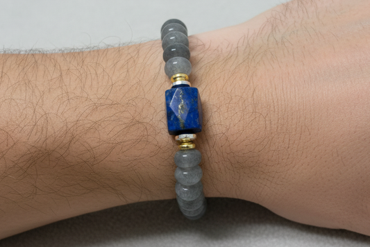 Pulsera en Lapis Lazuli y jade