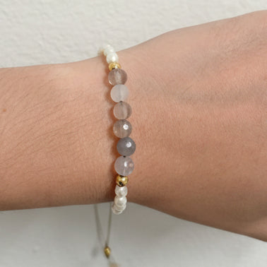 Pulsera Pure Balance – Perlas & Smoky Quartz