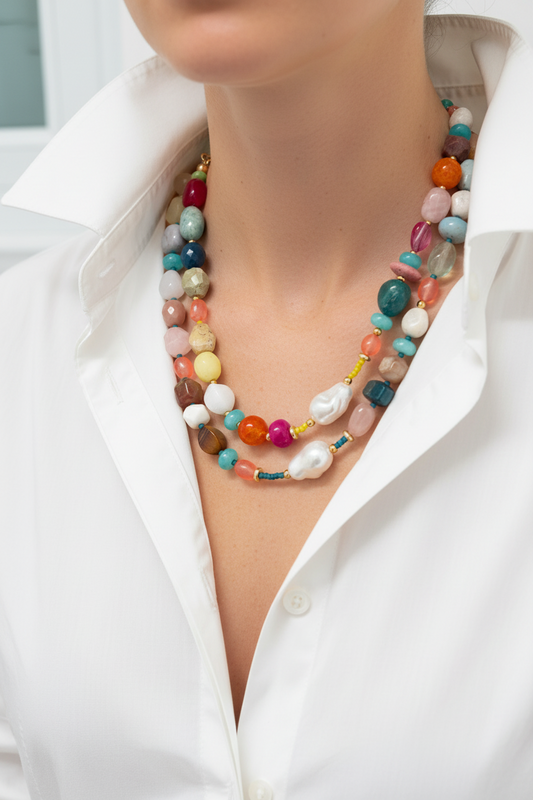Exclusive Necklaces Quartz, Cristals,gemstones (model 5 set)